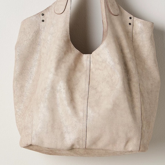Free People Hadley Distressed Slouchy Bag in Mineral NWT $168R - Picture 4 of 8